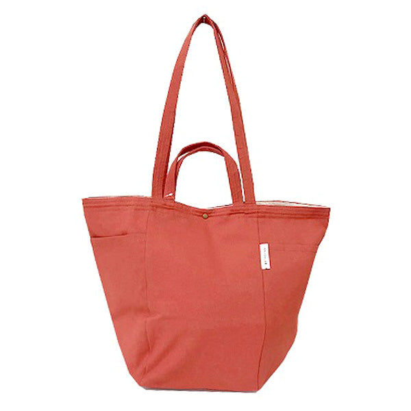 【OUTLET】トートバッグ 手提げ 肩がけバッグ ナチュラル インド綿 レッド 2WAYトートバッグ GBG7010A-27 H34×W46×D20cm 353331
