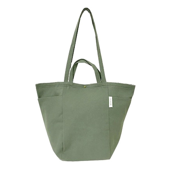 【OUTLET】トートバッグ 手提げ 肩がけバッグ ナチュラル インド綿 グリーン 2WAYトートバッグ GBG7010A-69 H34×W46×D20cm 353333