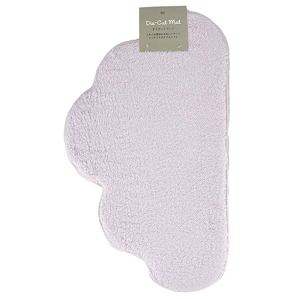 玄関マット 室内マット ルームマット インテリアマット ふわふわ ベッドマット ダイカットマット・くも パープル W60×H35cm 353349