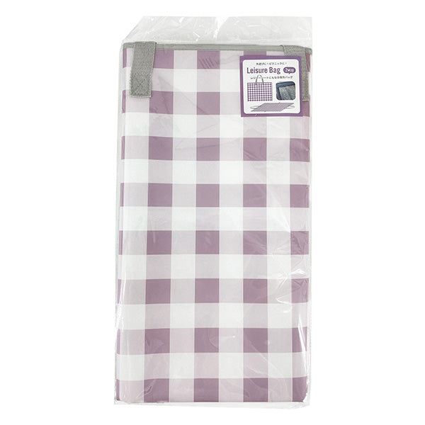 レジャーバッグ プールバッグ ビーチバッグ 海 行楽 レジャーシート LPU23200 ベージュ チェック柄 W70×H45cm 353352