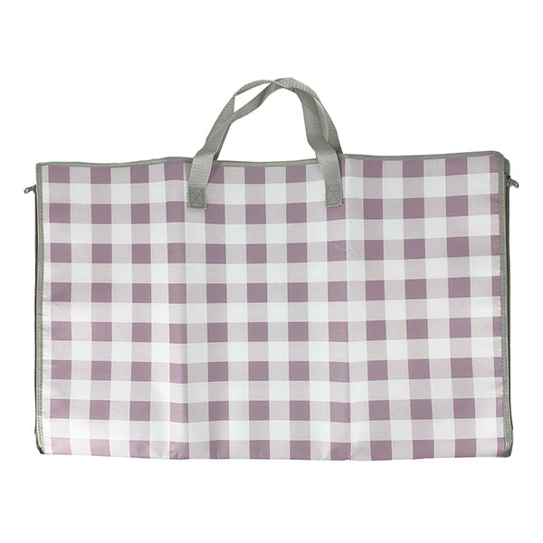 レジャーバッグ プールバッグ ビーチバッグ 海 行楽 レジャーシート LPU23200 ベージュ チェック柄 W70×H45cm 353352