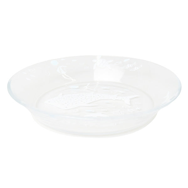 【OUTLET】パスタ皿 ガラス製 冷製パスタ 夏用 ガラス食器 アクアリウム パスタボウル 18.5×18.5×3cm 353449