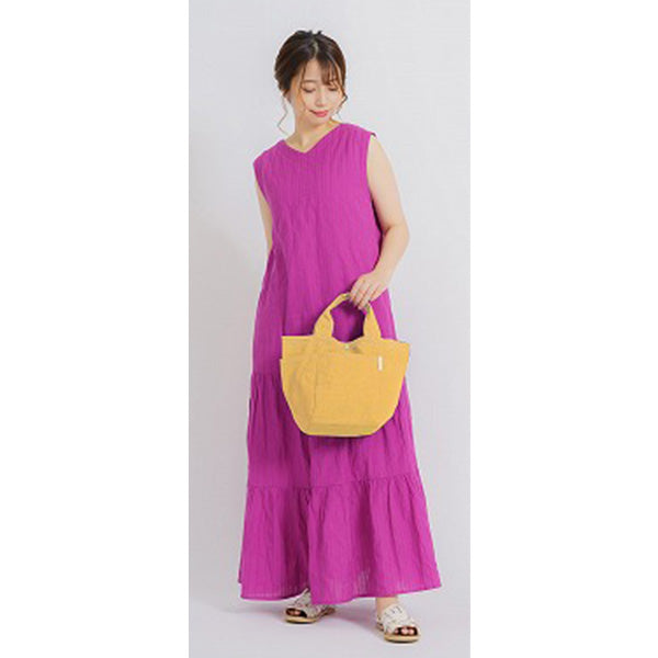 【OUTLET】ランチトート お弁当 ランチトートバッグ ランチバッグ インド綿 折りたたみ 白 ナチュラル 353504