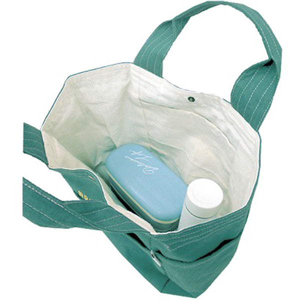 【OUTLET】ランチトート お弁当 ランチトートバッグ ランチバッグ インド綿 折りたたみ 白 ナチュラル 353504