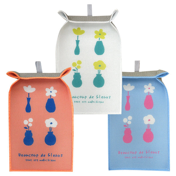 【OUTLET】水切りマット 水切りシート 北欧 花柄 スリム キッチン 食器乾燥 吸水マット 吸水シート ドライマット 吊り下げ可 36×20cm 353620