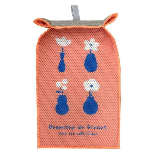 【在庫限り】水切りマット 水切りシート 北欧 花柄 スリム キッチン 食器乾燥 吸水マット 吸水シート ドライマット 吊り下げ可 36×26cm 353621