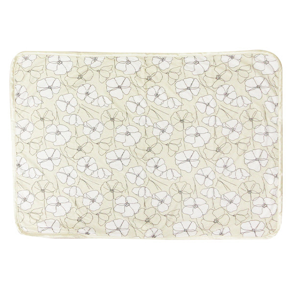 【OUTLET】ブランケット 膝掛け 夏 接触冷感 ひんやり 北欧 冷感ブランケットフラワー柄 ベージュ 70×100cm MK1402/02 ひざかけ 353627