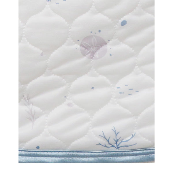 【OUTLET】ピローパッド 枕カバー 接触冷感 夏 マリン柄 ホワイト 45×55cm RK1455/01 まくらパッド 熱帯夜対策 353636