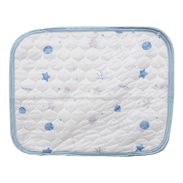 【OUTLET】ピローパッド 枕カバー 接触冷感 夏 マリン柄 ホワイト 45×55cm RK1455/01 まくらパッド 熱帯夜対策 353636