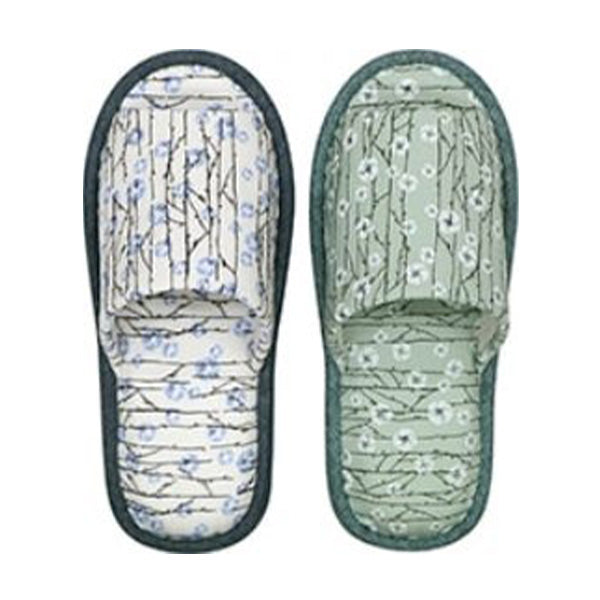 【在庫限り】スリッパ 低反発 室内用 レディース 婦人 低反発スリッパ Bフリーサイズ(ホワイト・グリーン) 353878