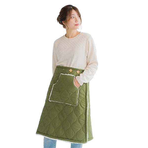 【OUTLET】キルティング 裏ボア加工巻きスカート グレーシュ AF6515 09/BE 354657