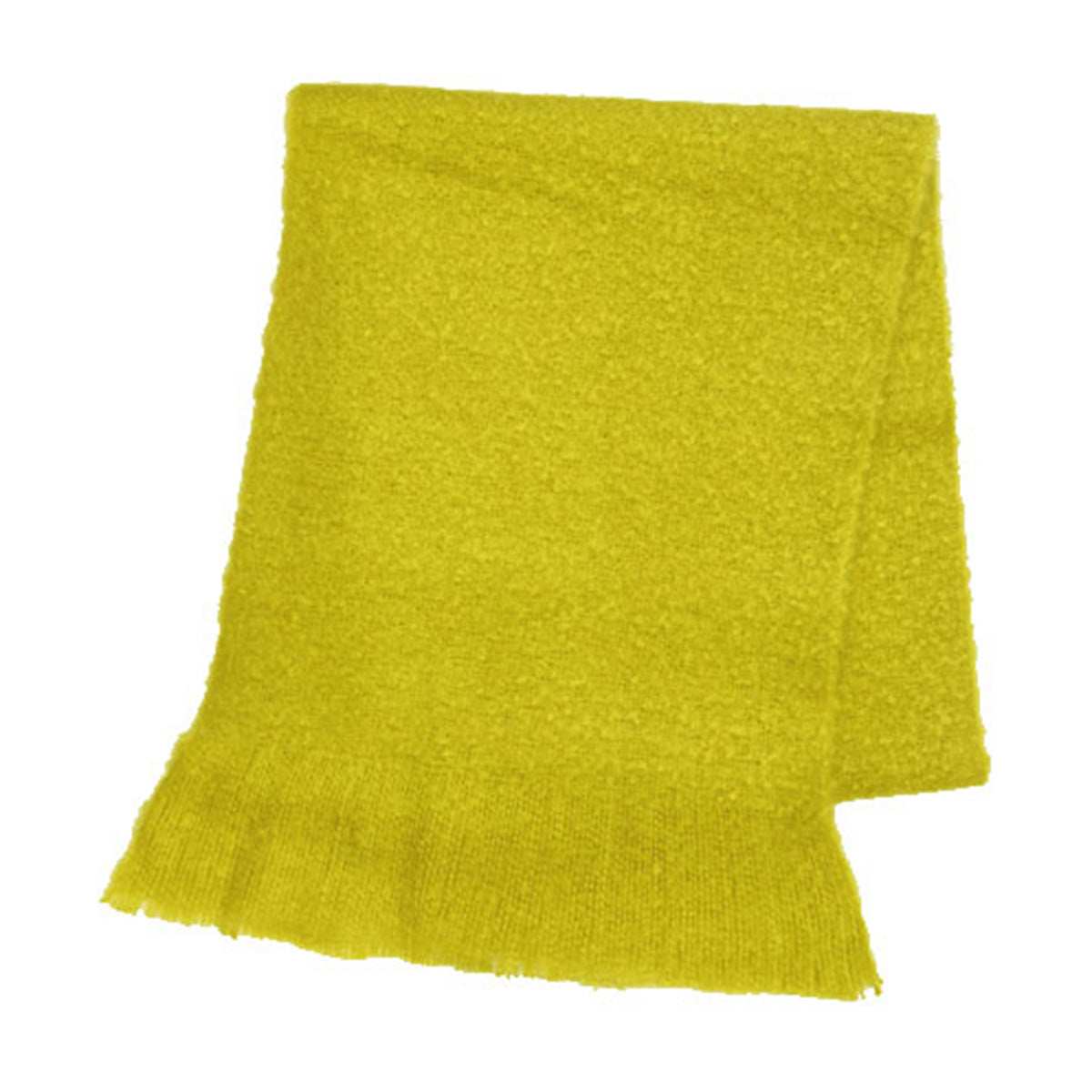 【OUTLET】ストール マフラー ネックウォーマー モヘア無地ストール イエロー H175×W40cm 355077