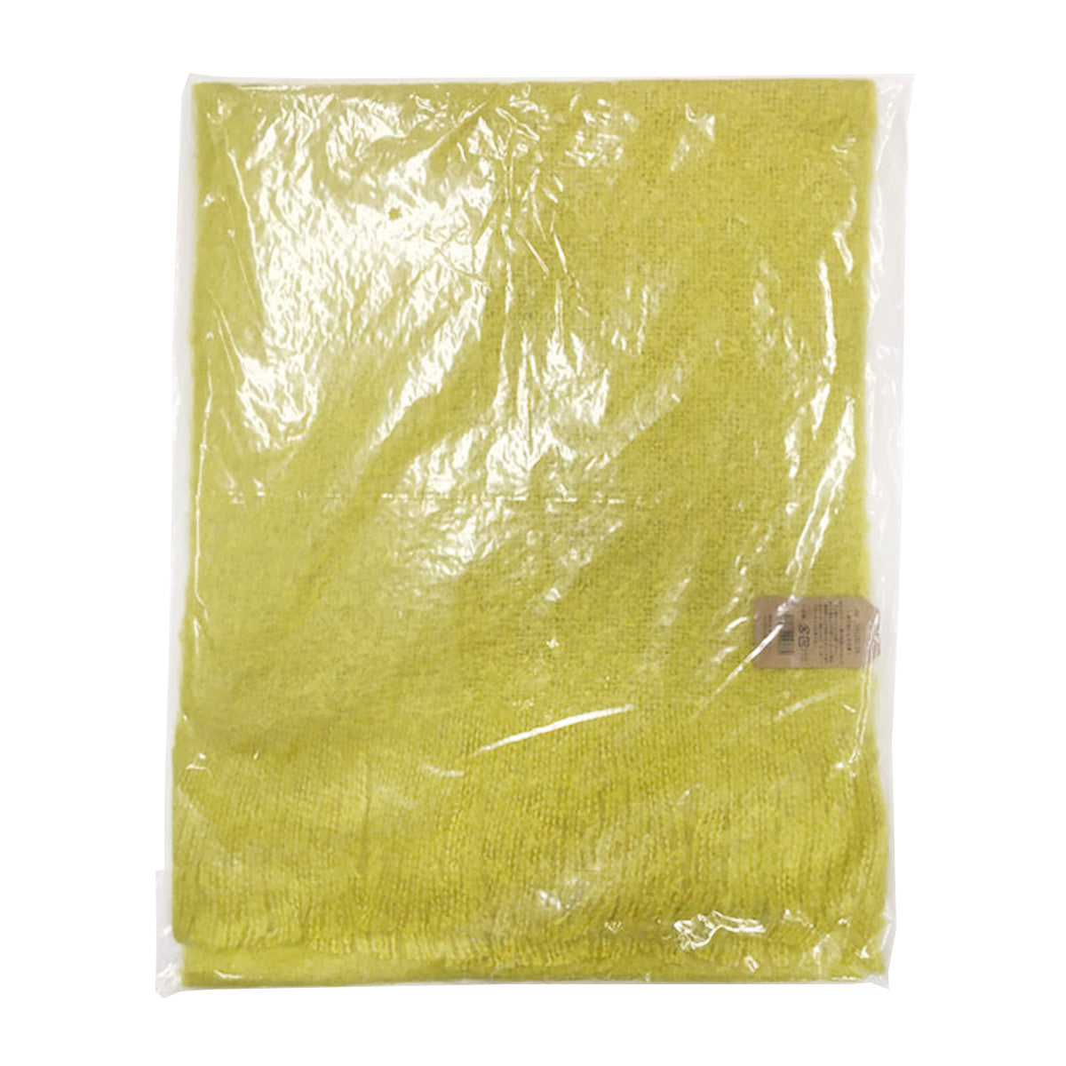 【OUTLET】ストール マフラー ネックウォーマー モヘア無地ストール イエロー H175×W40cm 355077