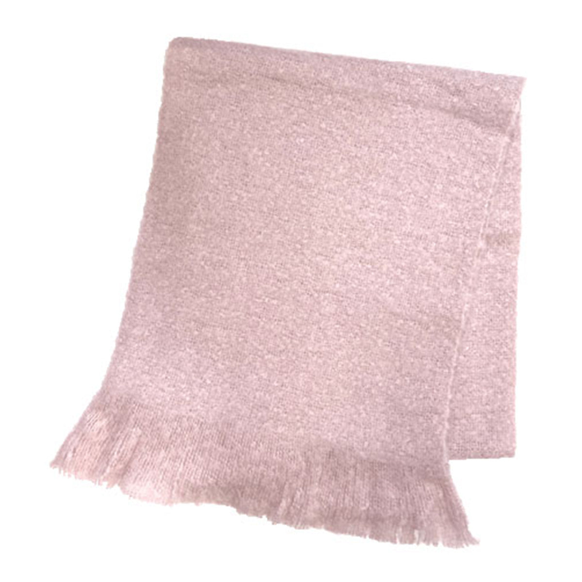 【OUTLET】ストール マフラー ネックウォーマー モヘア無地ストール ピンク H175×W40cm  355078