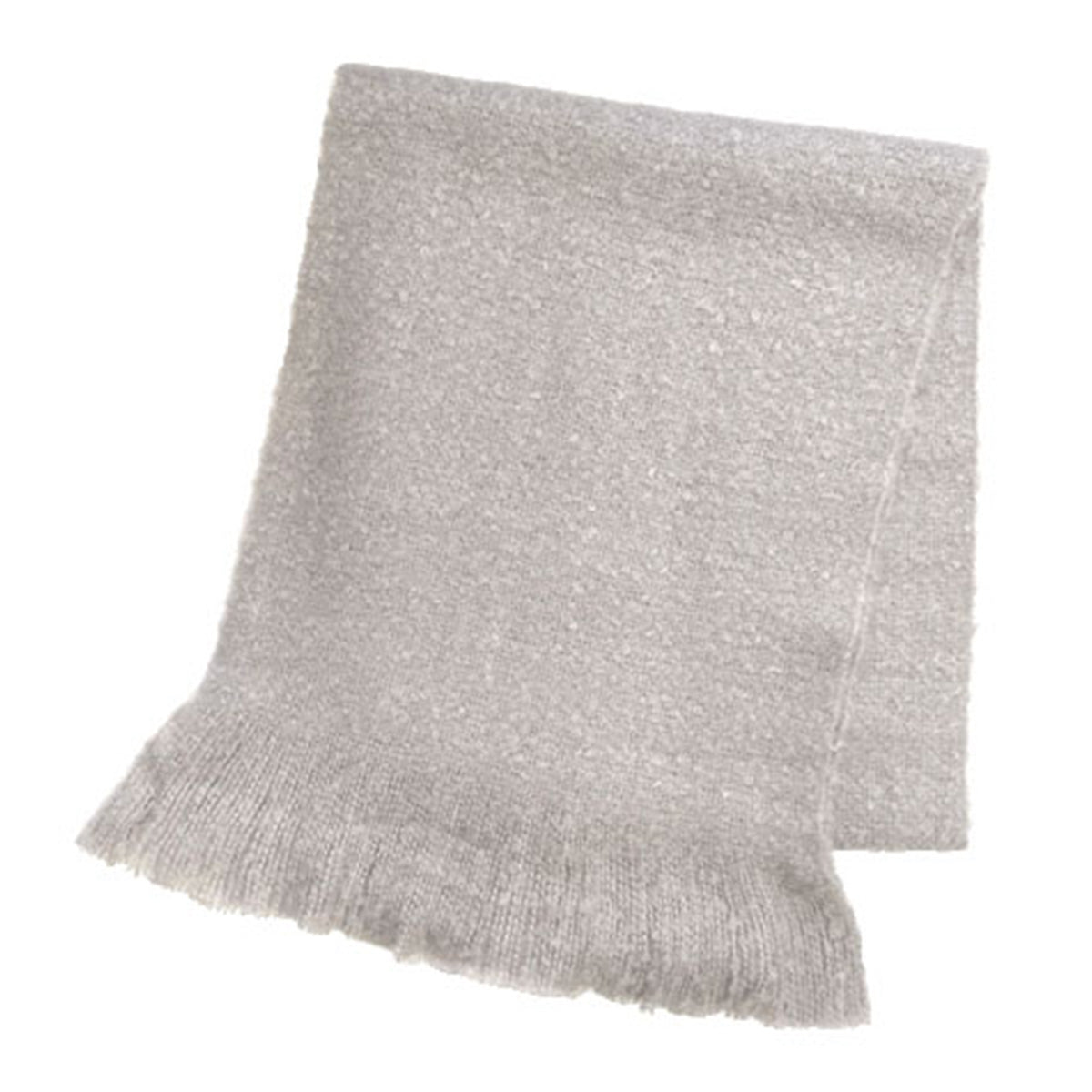 【OUTLET】ストール マフラー ネックウォーマー  モヘア無地ストール グレー H175×W40cm 355079