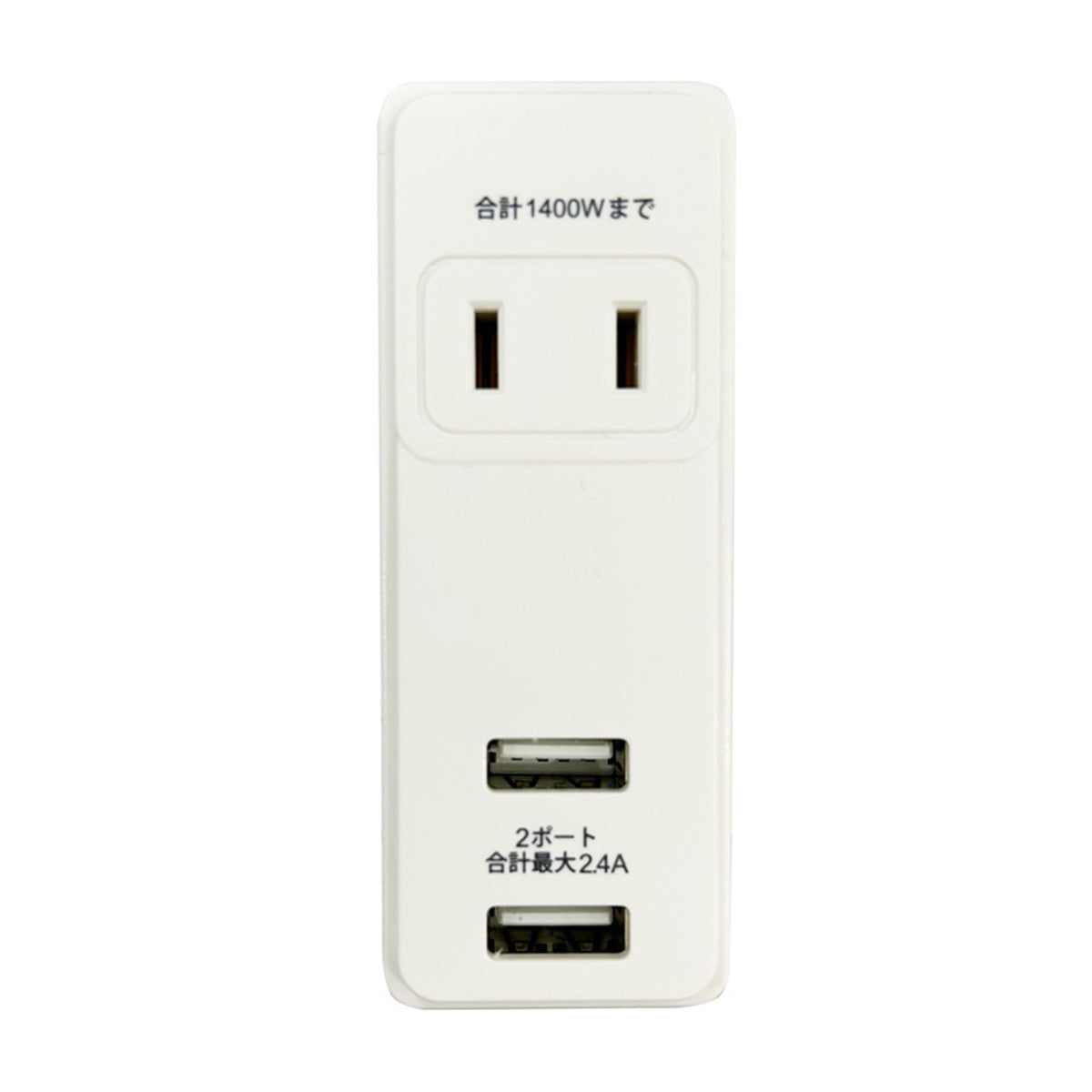 電源タップ コンセントタップ 2個口 USB2ポート 355266