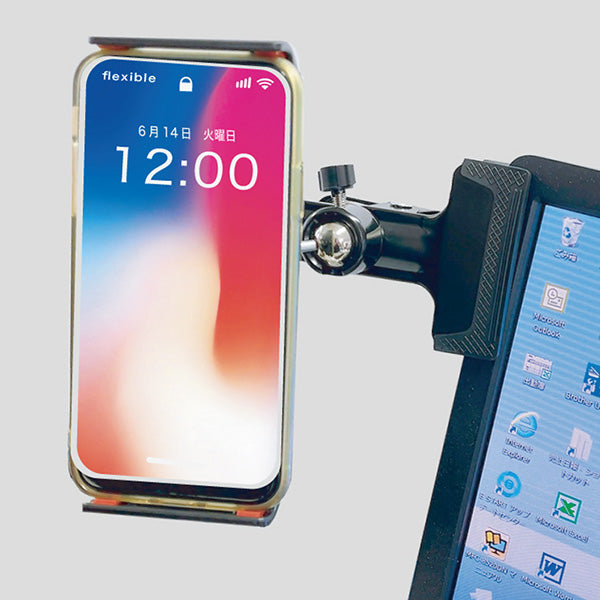スマホスタンド スマホホルダー スマホスタンド&クリップ ブラック 黒 355305