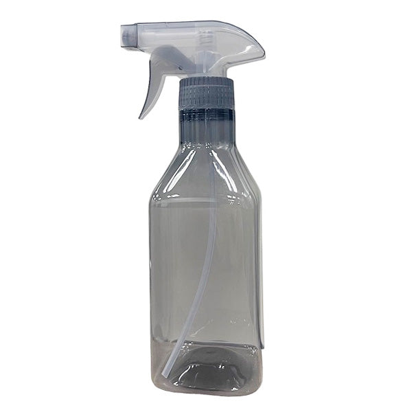 詰め替えボトル 詰替容器 スプレーボトル 1dpスプレーボトル 400ml 角型 グレー 355345