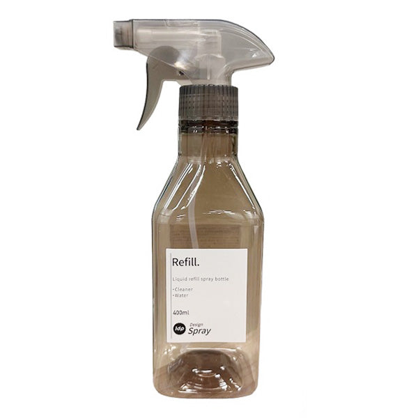 詰め替えボトル 詰替容器  スプレーボトル 1dpスプレーボトル 400ml 角型 アンバー 355346
