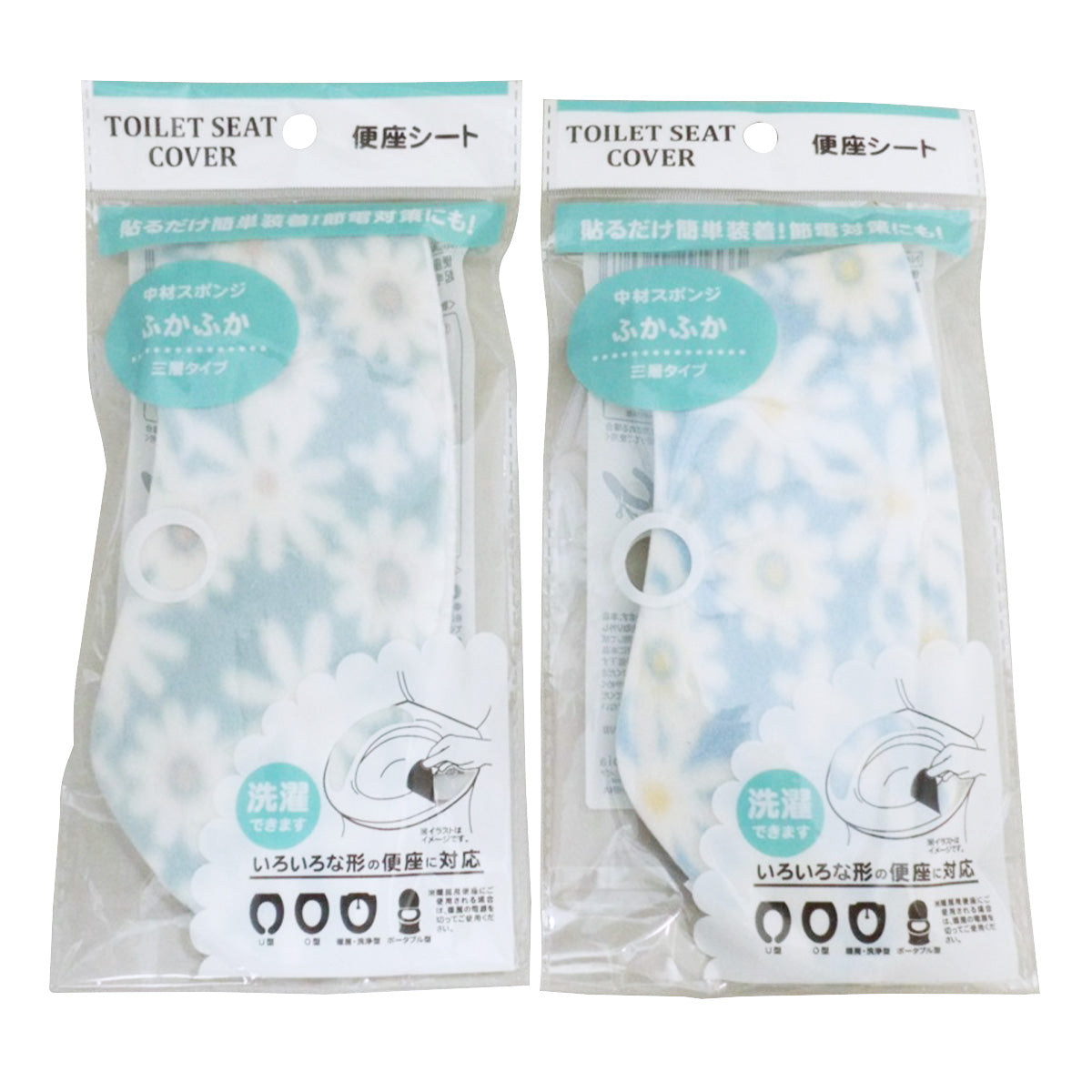 便座シート 起毛タイプ花柄 355484