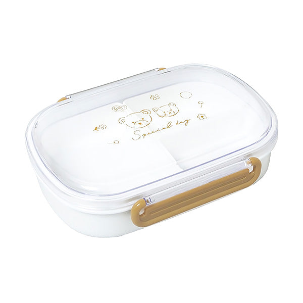 【OUTLET】お弁当箱 ランチボックス 仕切り付きランチボックスくまとねこ W17.8×D13.3×H4.8cm 355525