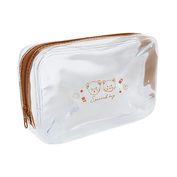 ポーチ 保冷剤入 大きめマチ付 ポーチ スポーツくまとねこ W16×D10×マチ3.5cm 355528