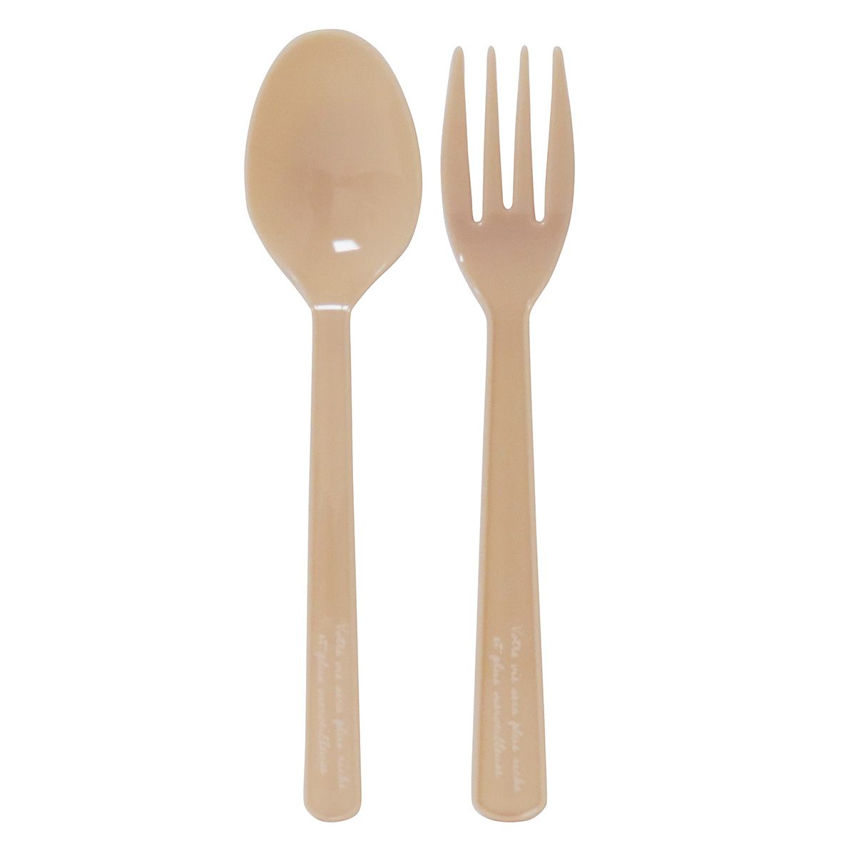 【OUTLET】プラスチックスプーン・フォーク 手描きフレンチ柄 355540