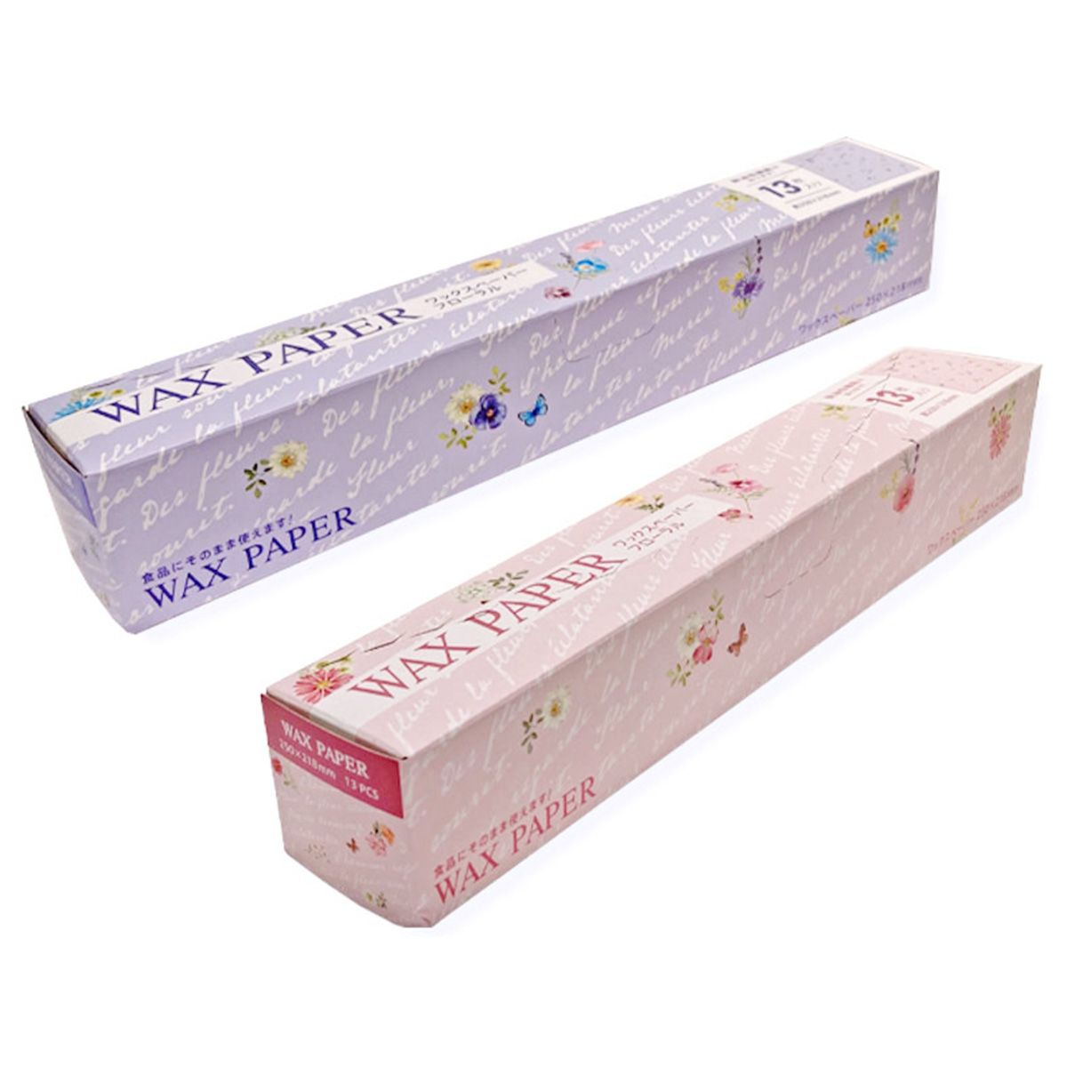 【OUTLET】ワックスペーパー M 13P フローラル  ラッピング紙 製菓  355560