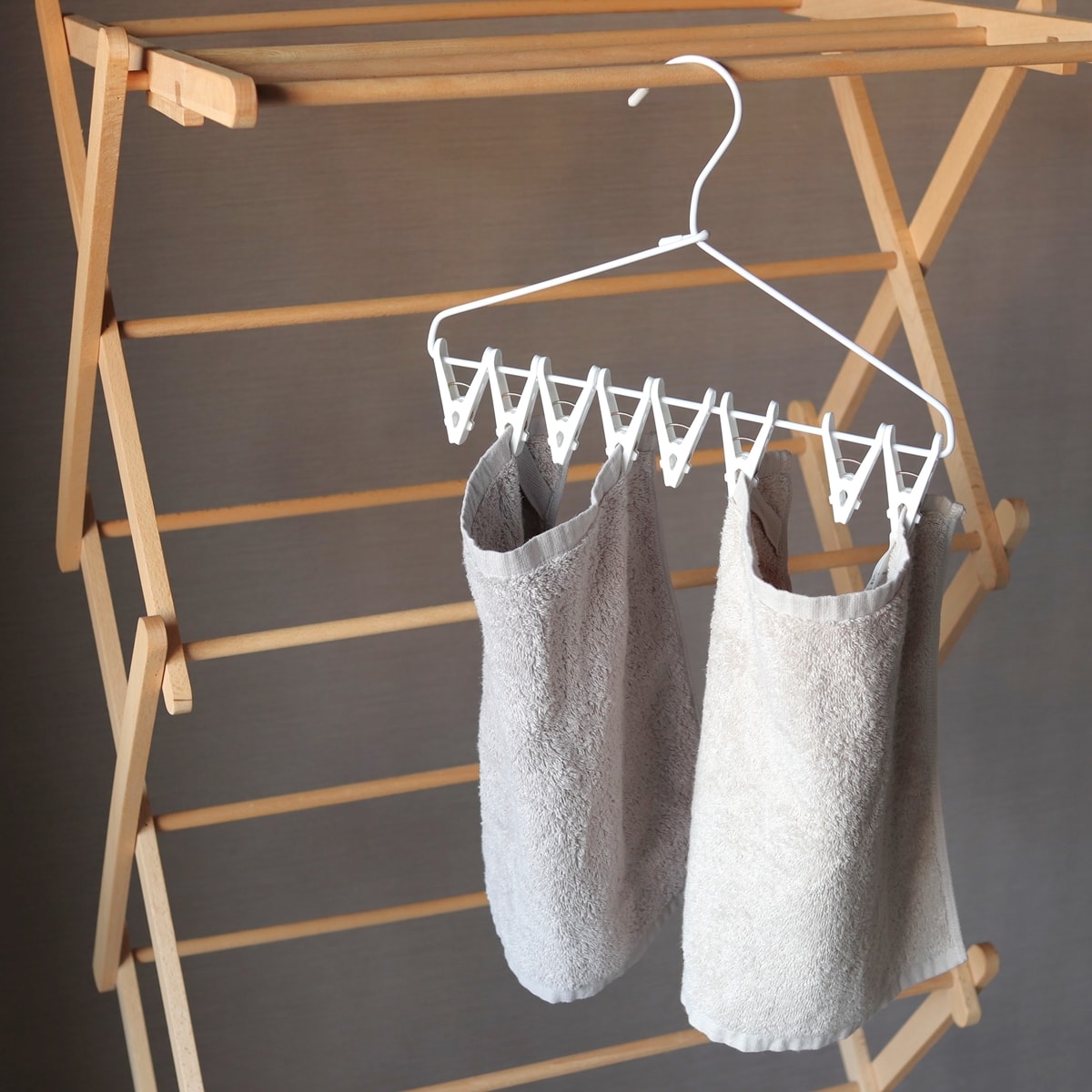 洗濯物が一度に外せるピンチハンガー 8ピンチ付 355609