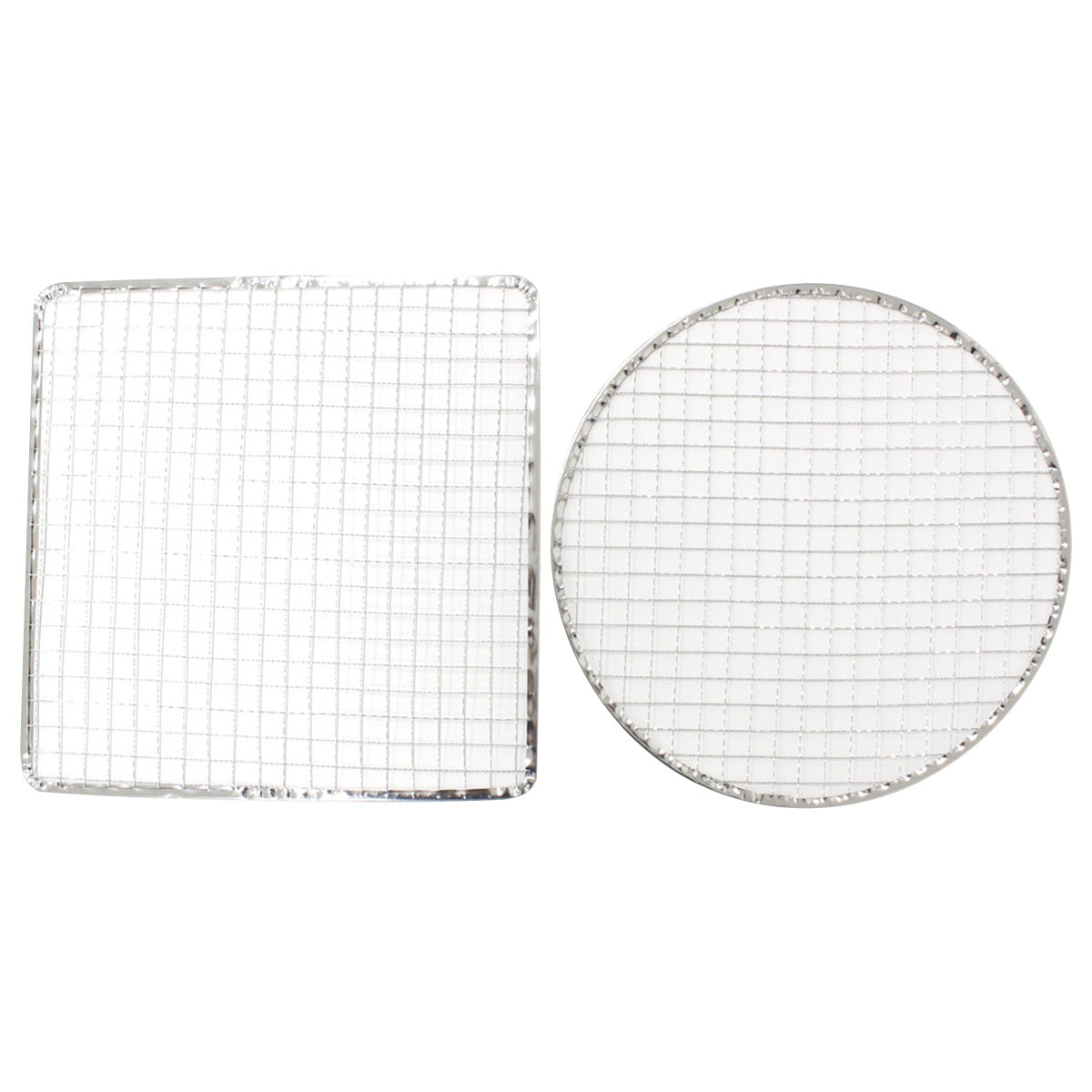 焼き網 グリル網 BBQネット 丸・角 2P 直径約27cm 355654