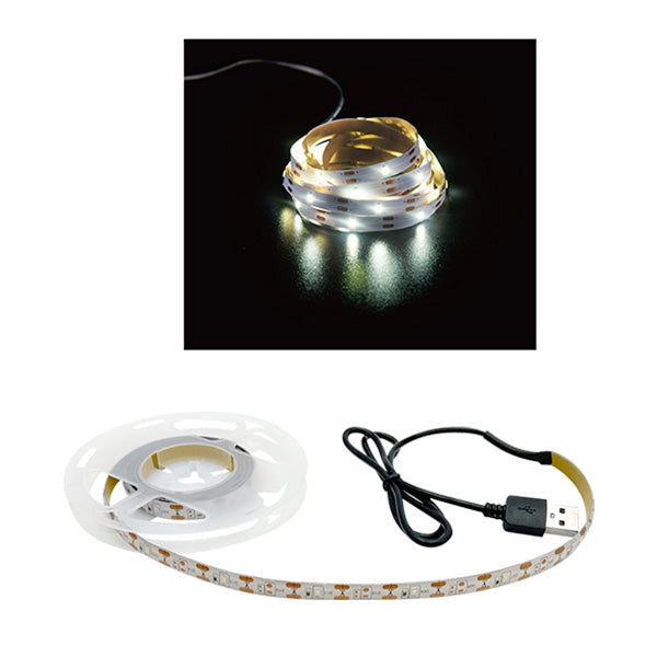 テープライト おしゃれ DIY 間接照明 インテリア 30LEDs 1m ホワイト ホテルライク 355788