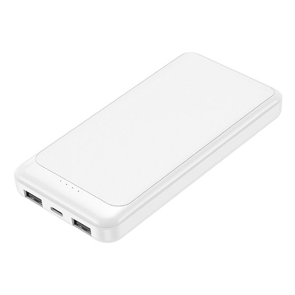 モバイルバッテリー小型 充電器  10000mAh USB-A出力 Type-Cケーブル付 HIDISC ホワイト　355843