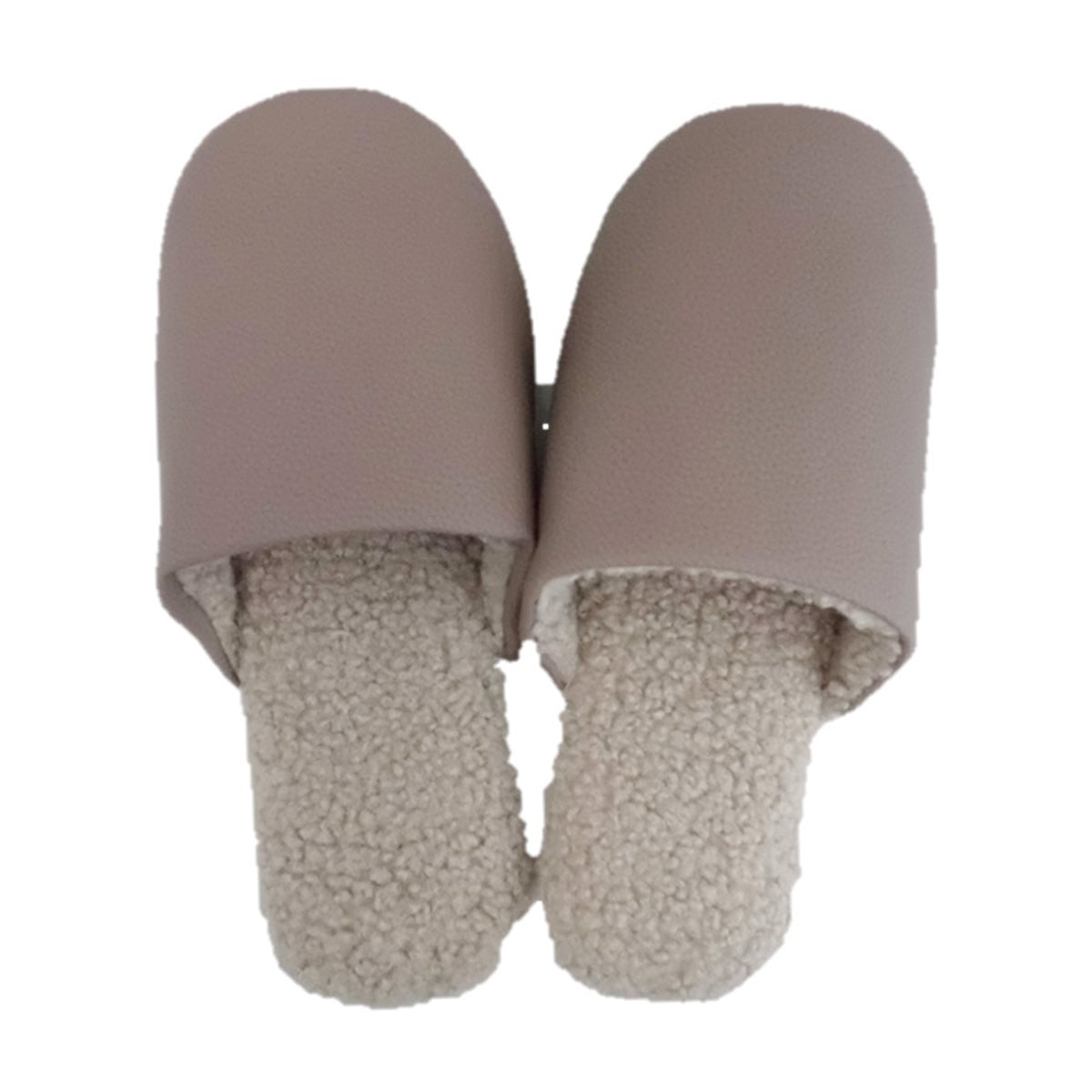 スリッパ モコモコ 合皮ボア素材 ルームスリッパ ベージュ 23~25cm 356181