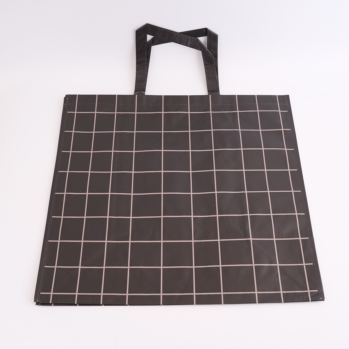 収納バッグ 買い物バッグ PPバッグ シンプルチェック L 356213