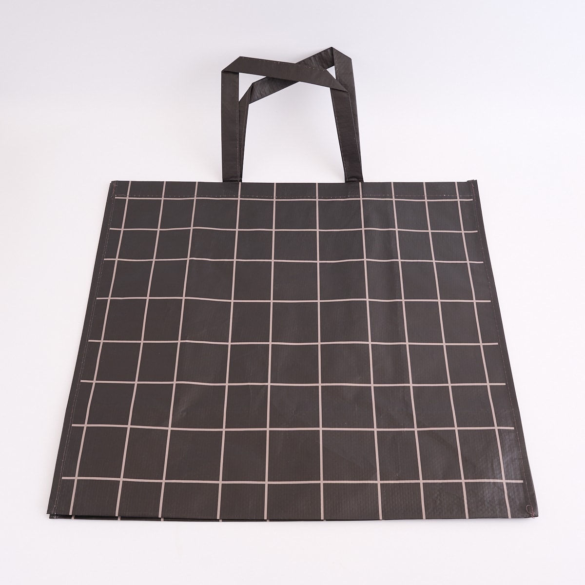 収納バッグ 買い物バッグ PPバッグ シンプルチェック L 356213