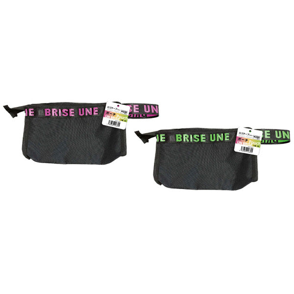 ポーチ ミニポーチ 化粧ポーチ コスメポーチ トラベルポーチ  ロゴテープポーチ横・ネオン 11×22×4cm 356278