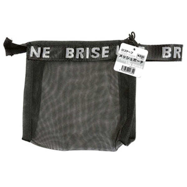 ポーチ ミニポーチ 化粧ポーチ コスメポーチ トラベルポーチ ロゴテープメッシュポーチ・白 16.5×14×4cm 356280