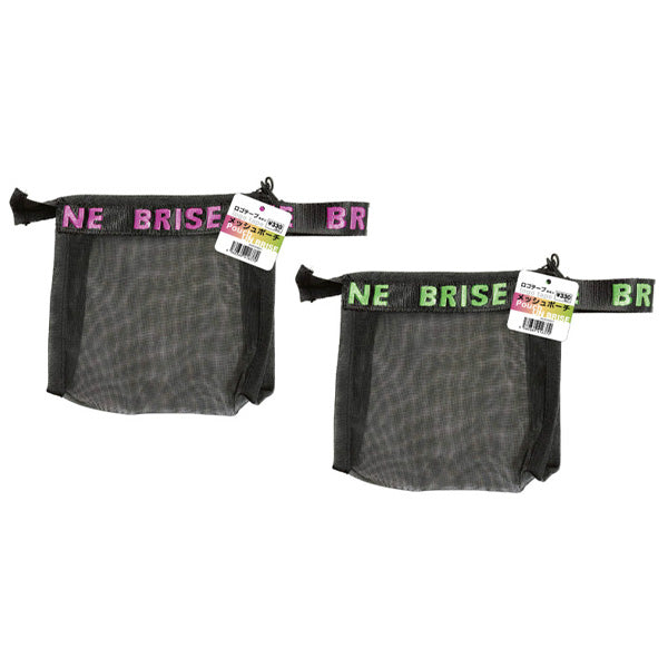 【在庫限り】ポーチ ミニポーチ 化粧ポーチ コスメポーチ トラベルポーチ ロゴテープメッシュポーチ・ネオン 16.5×14×4cm 356283