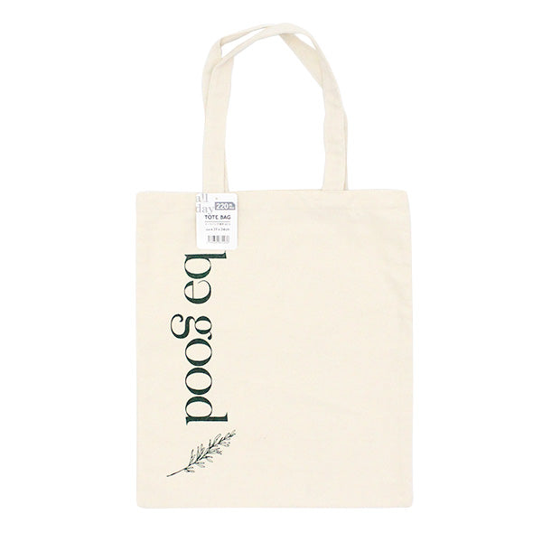 【在庫限り】トートバッグ エコバッグ 手提げ 肩がけバッグ ナチュラル 英字 A 39x34cm 356315