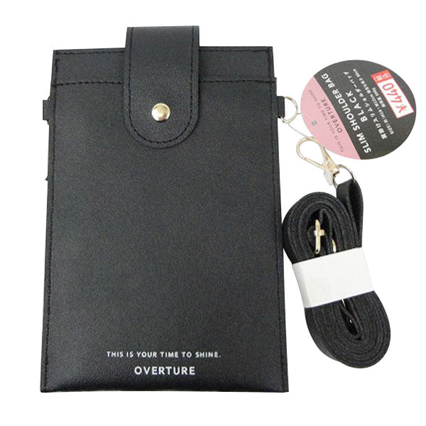 【OUTLET】ショルダーバッグ スマホショルダー ポシェット サコッシュ 肩がけバッグ 肩掛けスリムショルダーバッグ ブラック H18xW12cm 356319