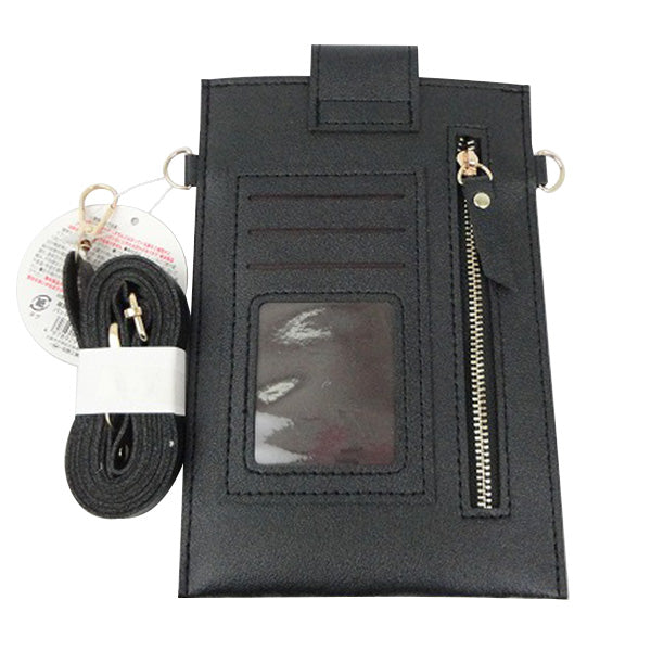 【OUTLET】ショルダーバッグ スマホショルダー ポシェット サコッシュ 肩がけバッグ 肩掛けスリムショルダーバッグ ブラック H18xW12cm 356319