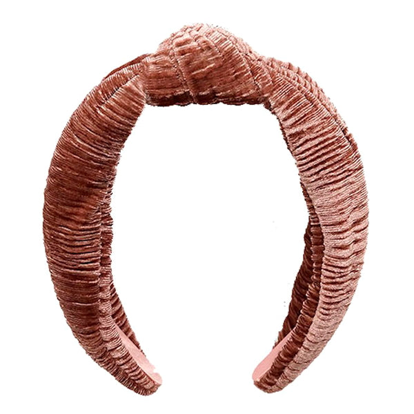 【OUTLET】カチューシャ リボンツイスト 幅広ワイド ヘアアレンジ ヘアバンド レディース ピンク 356422