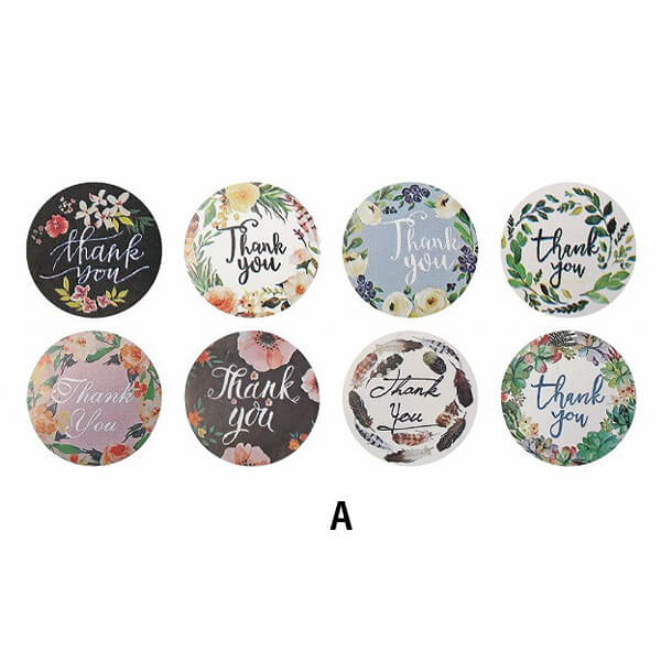 サンキューシール ボタニカル 8柄500枚入り 356739