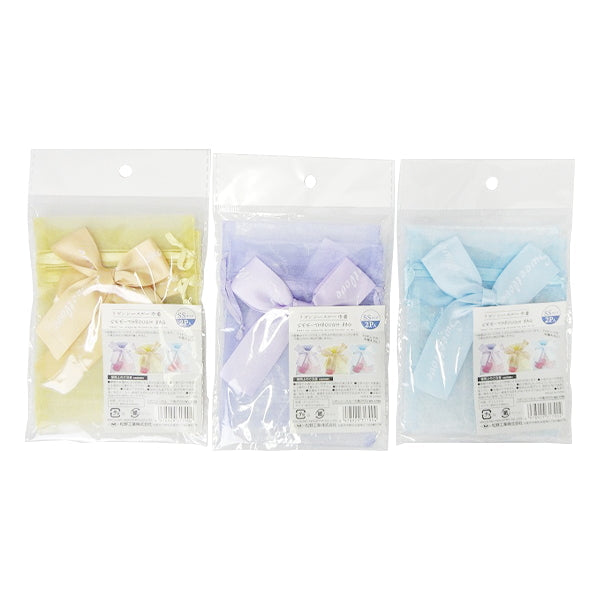 リボン付きシースルー 巾着型ギフトバッグ 2P SS 356762