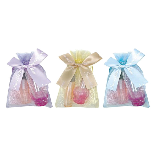 リボン付きシースルー 巾着型ギフトバッグ 2P S 356763