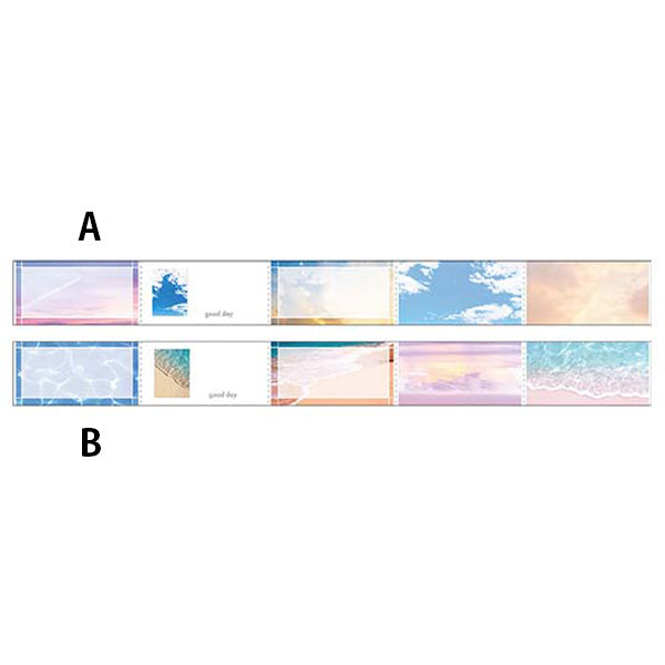 マスキングテープ 25mm×1.5m 空・海 356871