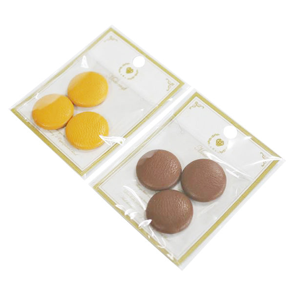 釦 くるみボタンパーツパーツ レザー 3個入り 356899