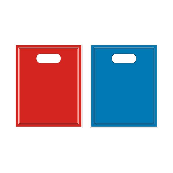 ギフトバッグ プレゼント用バッグ ラッピング袋 ソフトハンディバッグ S 5P シール付 レッド・ブルー357032