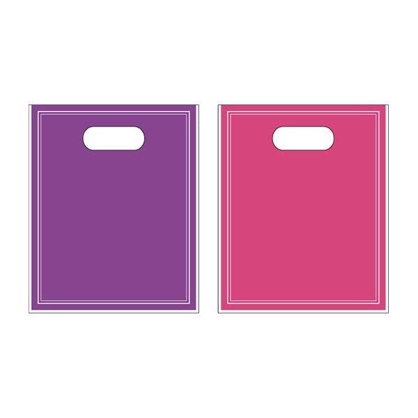 【OUTLET】ギフトバッグ プレゼント用バッグ ラッピング袋 ソフトハンディバッグ S 5P シール付 ピンク・パープル 357033