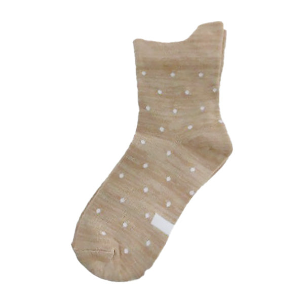 【在庫限り】靴下 ソックス レディース 女性 婦人ゆったり 綿スニーカーソックス ベロ付きドット柄 22-24cm 357138